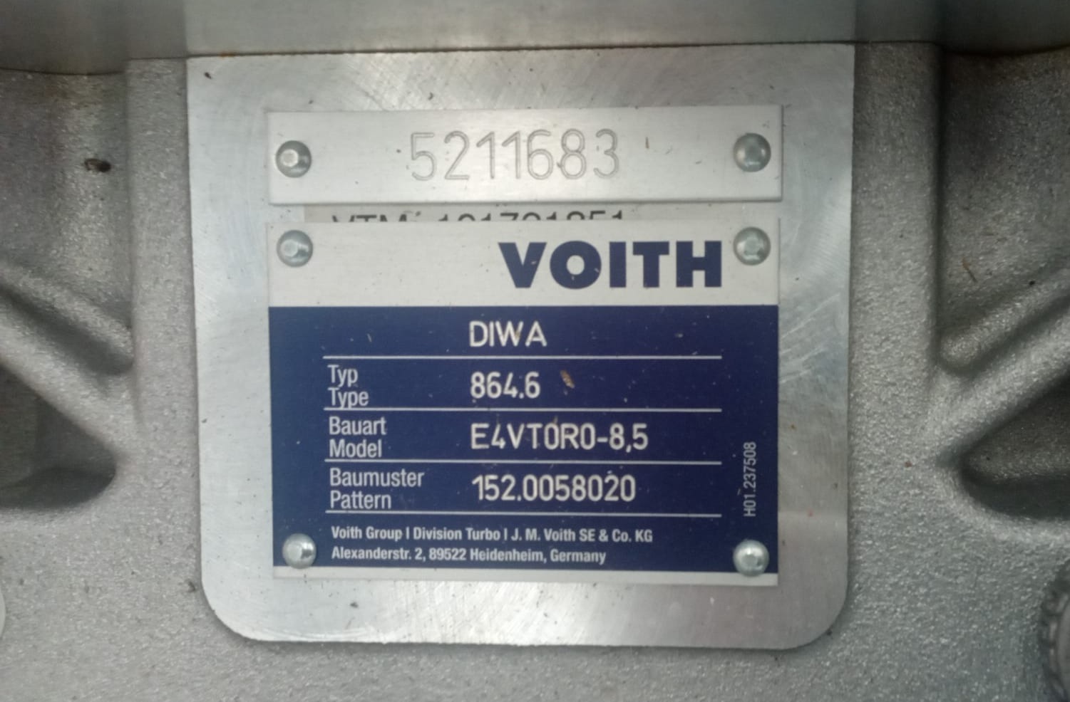 VOITH DIWA 864.6 E4VT0R0 - V.bm1520058020
