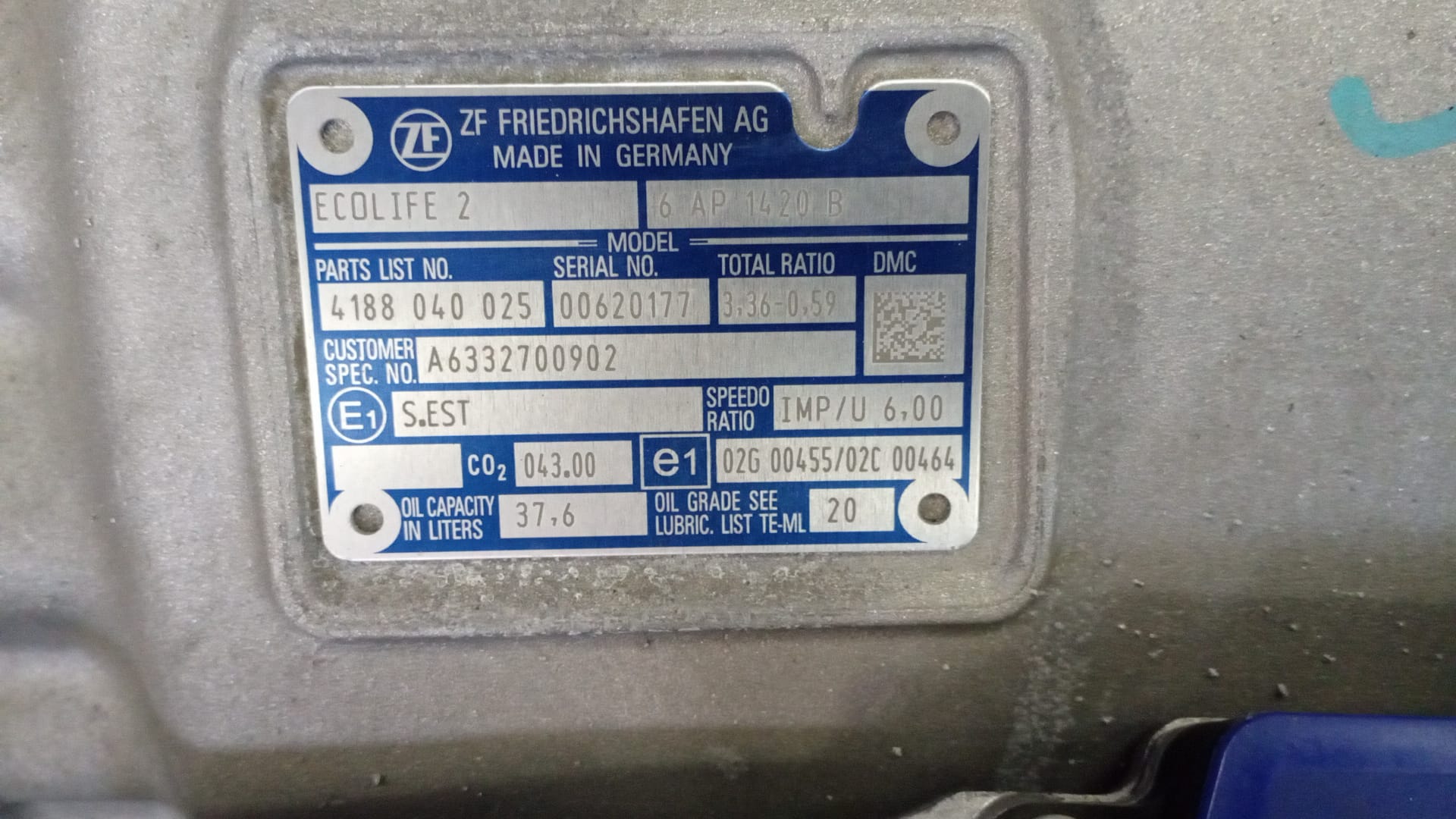 ZF ECOLIFE 2 6 AP 1420 B - Z.BM4188040025